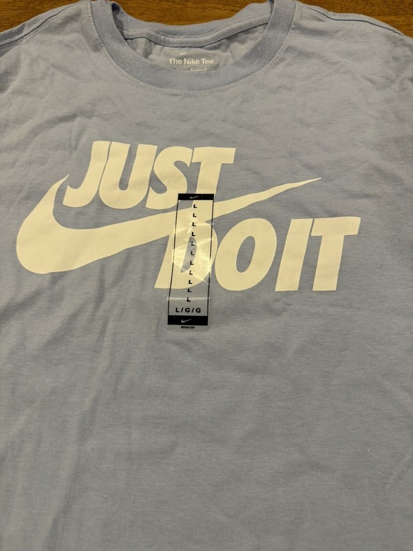 Nike Mens Just Do It Swoosh Training T-shirt Large DX1989 548 Blue New With Tags gallery