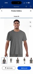 Athletic Works Men’s Size 2XL Tri-Blend T-shirt Moisture Wicking Charcoal Gray