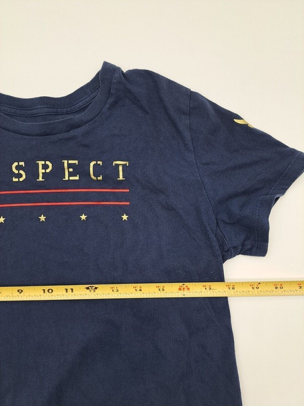 Under Armour The Classic Tee Size Medium Blue RESPECT Graphic Mens Short Sleeve gallery