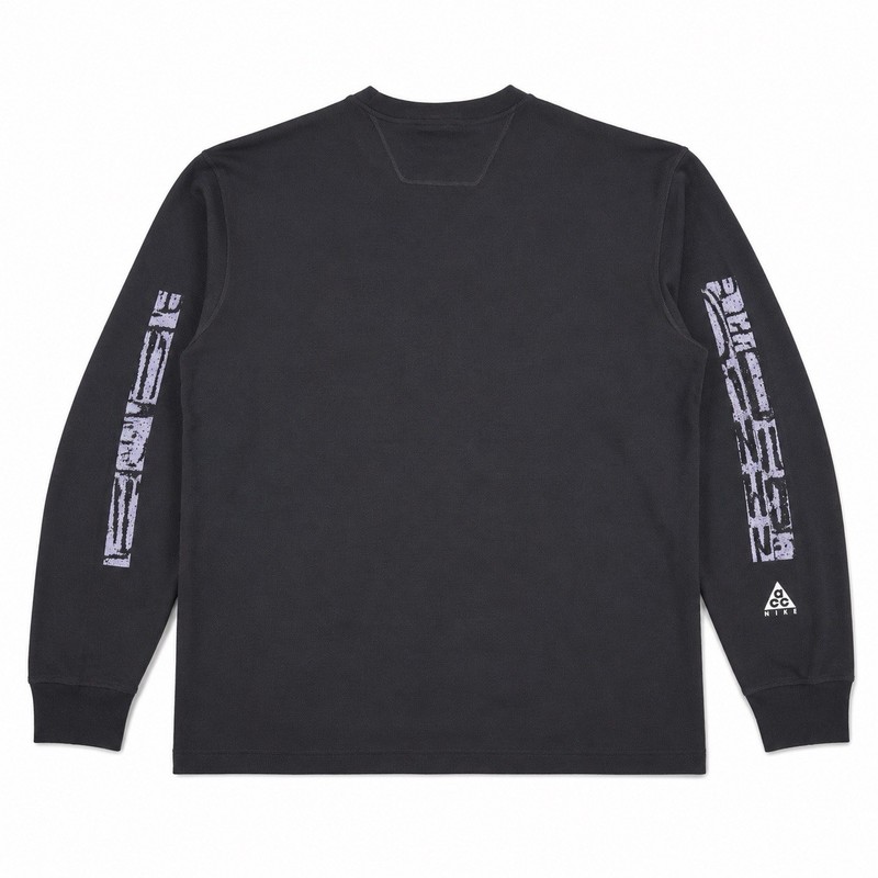 NWT Nike Mens Nikelab ACG Sz 2xl Waffle Long Sleeve Shirt Black White Rare OOP gallery
