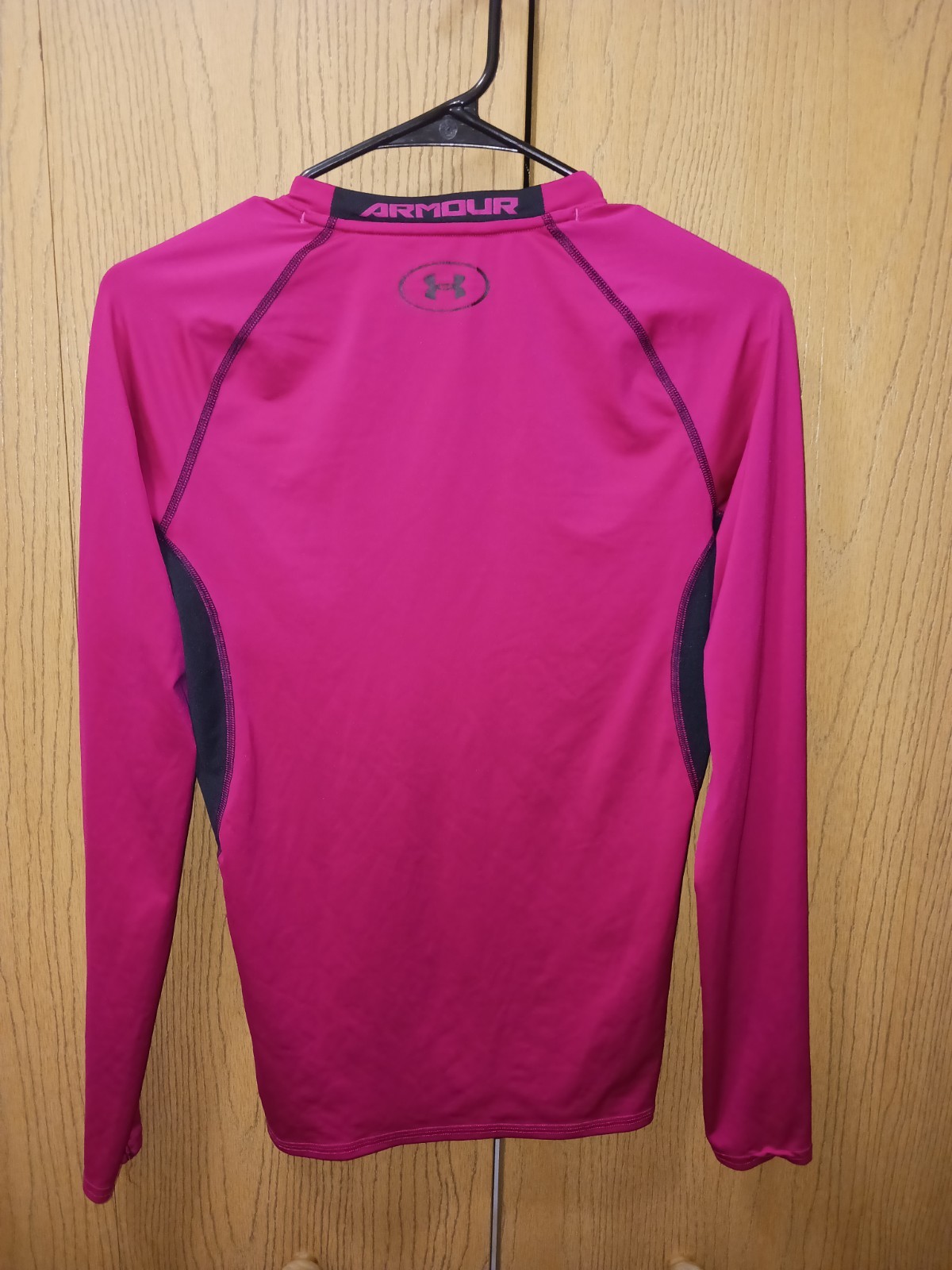 Under Armour Men's Pink UA HeatGear Compression Shirt Long Sleeve Tee Size Med gallery