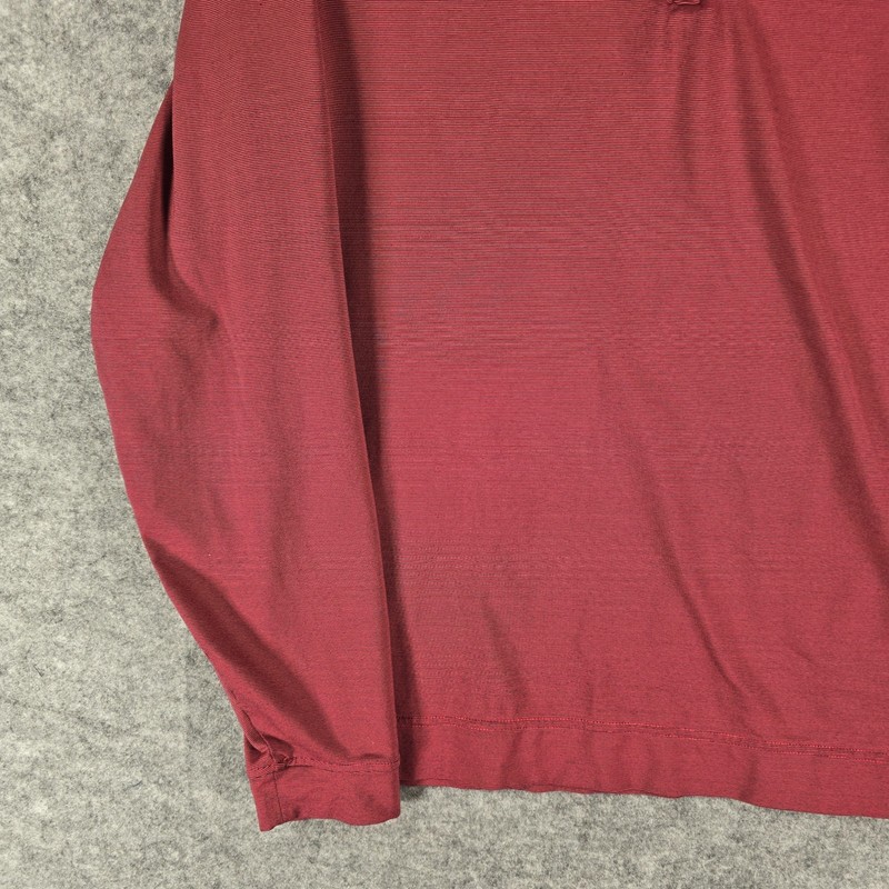 Footjoy Shirt Mens Medium Red Navy Long Sleeve 1/4 Zip Lightweight Stretch gallery