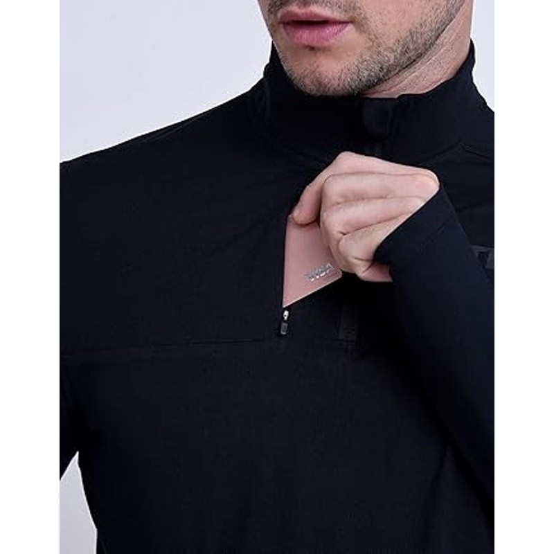 TCA Fusion Pro Quickdry Long Sleeve Half Zip Shirt, Pocket & Thumb Holes, XXL gallery