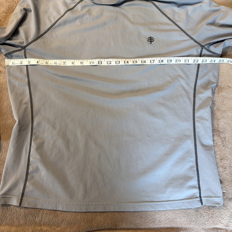Coolibar Men’s Size XL Gray UPF 50+ Sun Protect Long Sleeve Hiking T-Shirt Beach gallery