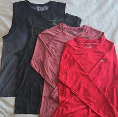 Fabletics Men’s Training Day Shirts Lot of 4, Size M, Crew Neck, NylonPoly Blend