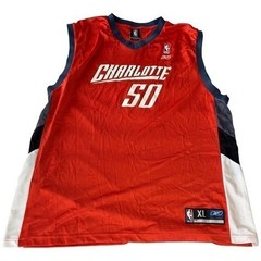 Vtg Charlotte Bobcats Emeka Okafor Jersey XL Orange Reebok NBA 00s Replica