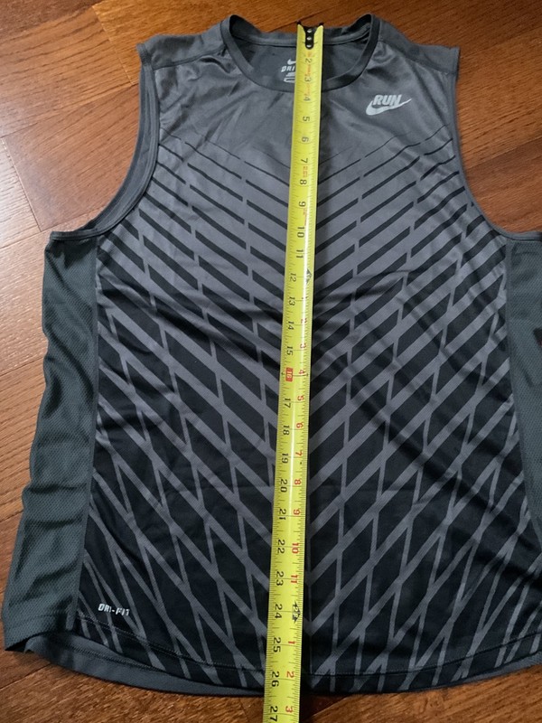 nike dri fit mens grey and black tank - M gallery