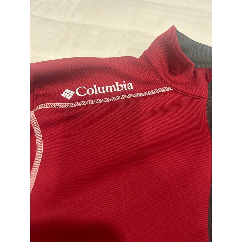 Columbia Golf Mens 1/4 Zip Pullover Long Sleeve Burgundy LW Fleece LG(807) gallery
