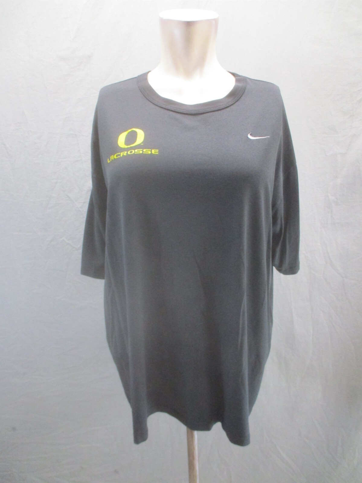 NIKE DRI-FIT OREGON DUCKS Size L Mens Gray Short Sleeve Athletic T-Shirt 845 gallery