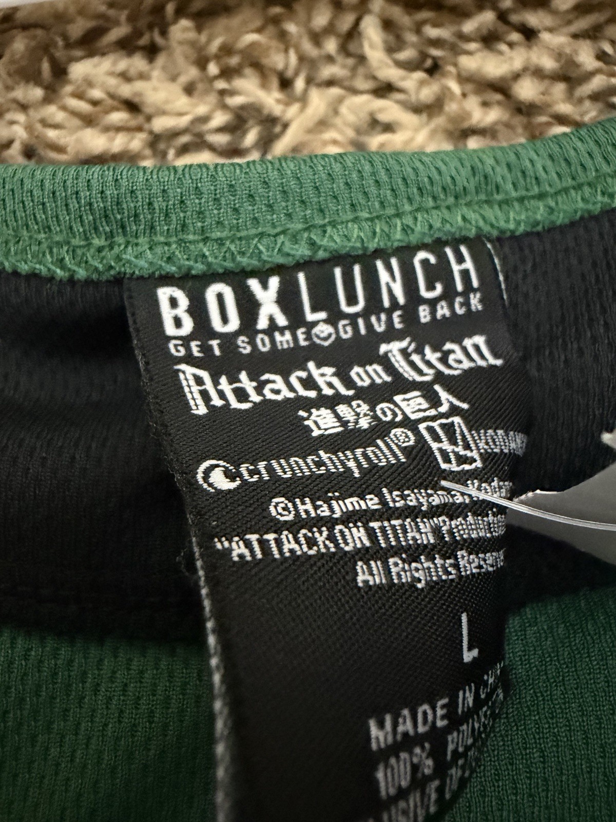 Box Lunch Attack On Titan Captain Levi #89 Hockey Jersey Mens Size Large gallery
