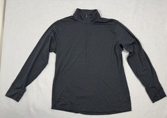 REI Co-op Base Layer Shirt Men L Black 100% Merino Wool Long Sleeve Half Zip