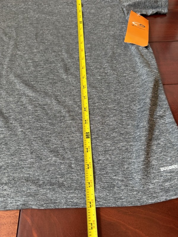 Champion Duo Dry Men's M Gray Heather Crew Neck Short Sleeve Athletic Tee gallery