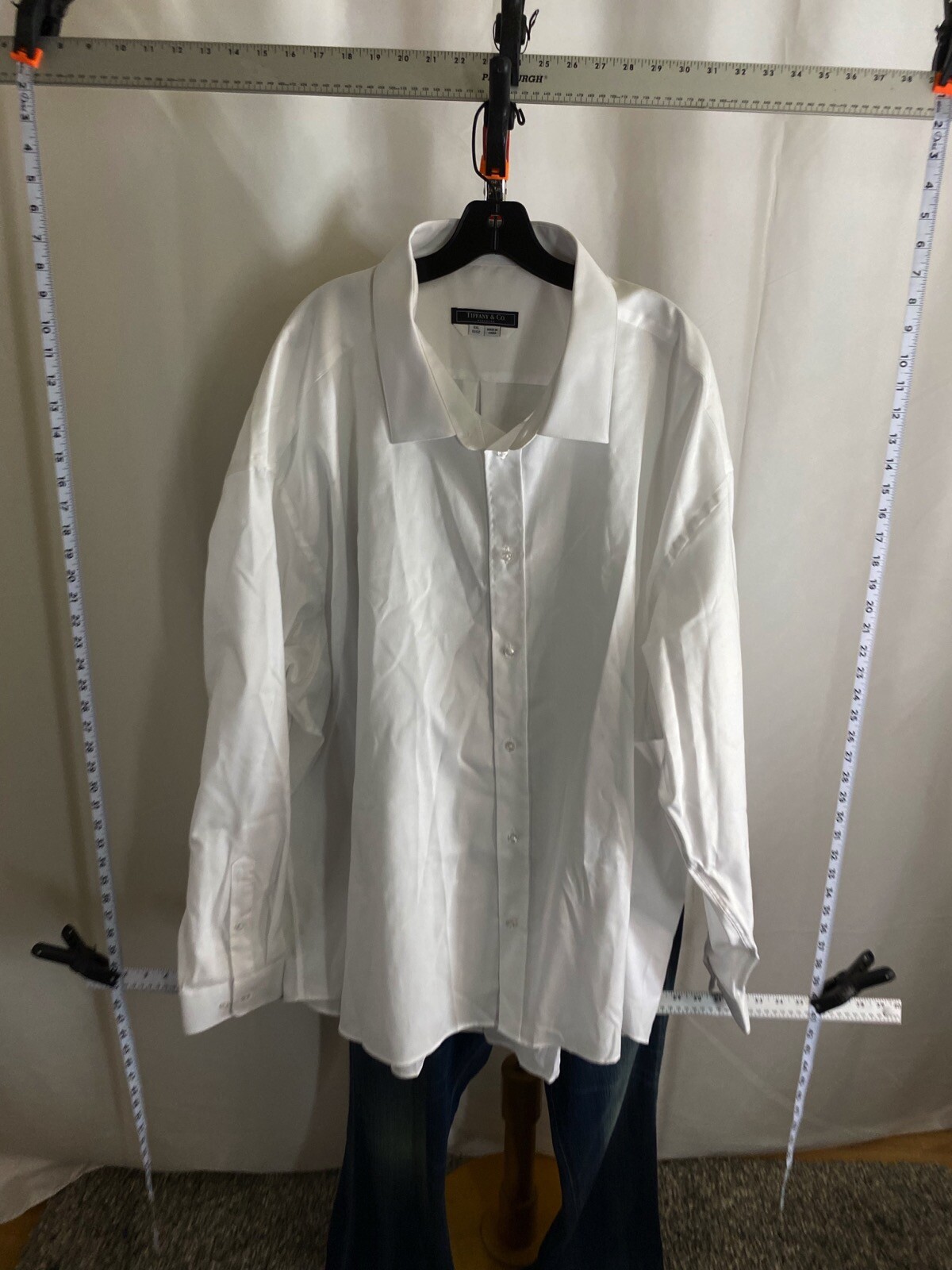 NWOT Tiffany & Co White Oxford LONG SLEEVE SHIRT 6XL 22 x 29/40 gallery