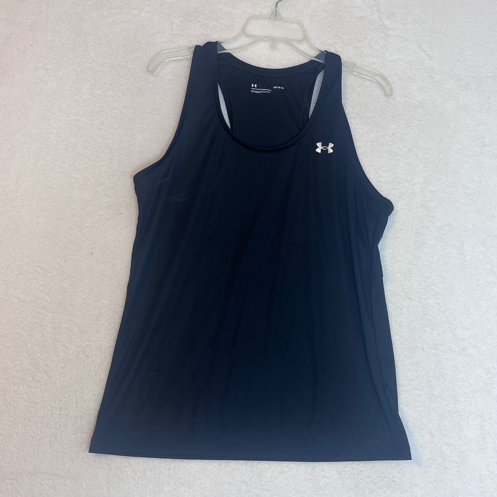 Under Armour Womens Loose Fit Racerback Tank Top Black 1358539-001 Large gallery