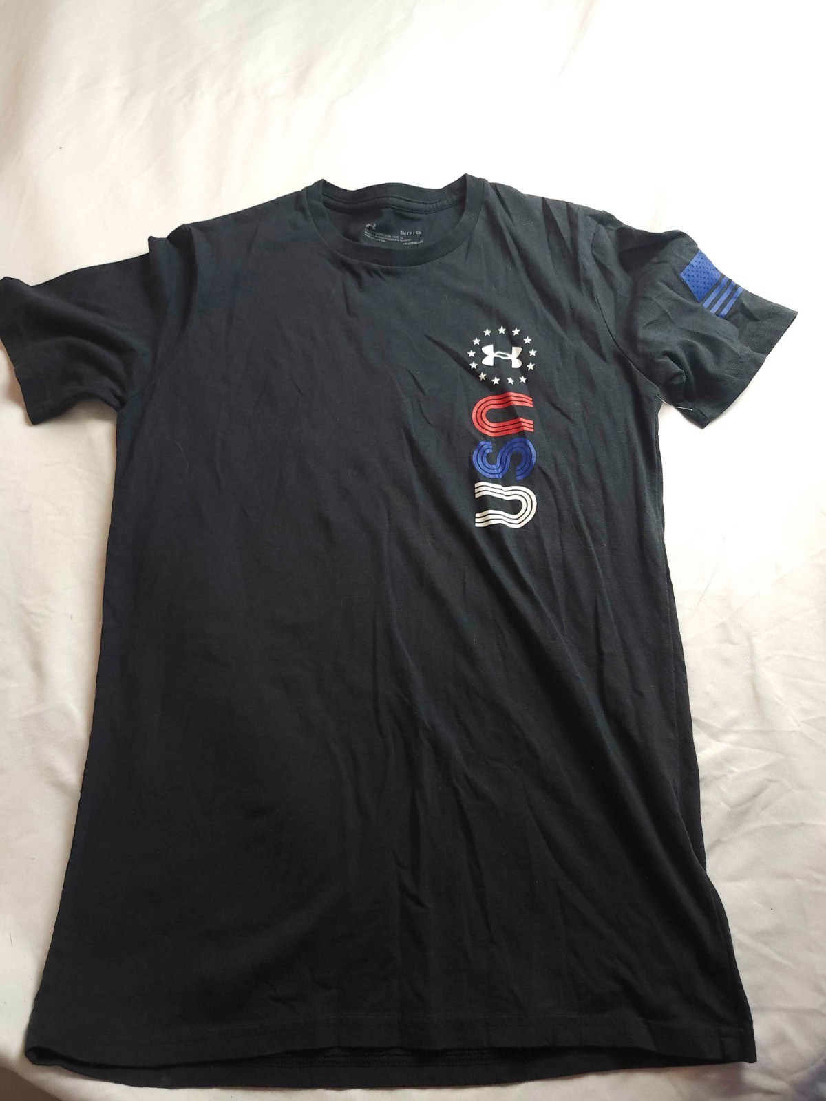 Under Armour UA Freedom United State Of America T-Shirt Mens Small Black Loose gallery