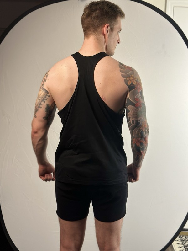 NEW Black Men's Workout Tank Tops Gym Size Small Shirt Bodybuilding Stringer Art gallery