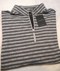 Dunning Golf Coolmax Performance Fabric Striped 1/4 Zip Pullover NWT Small $99
