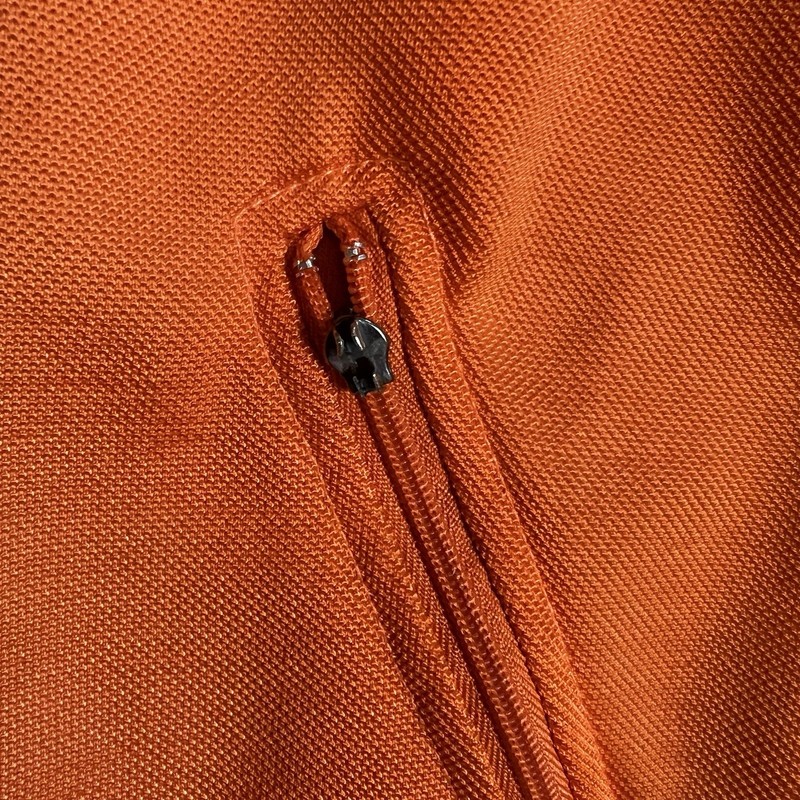 TOMMY HILFIGER 1/4 Zip Pullover Long Sleeve Size Large Orange gallery