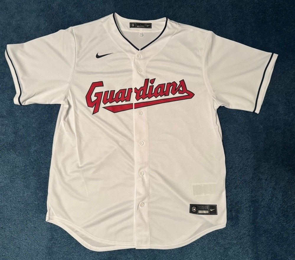 Nike Cleveland Guardians Baseball Jersey Mens Size Extra Large XL White Home New