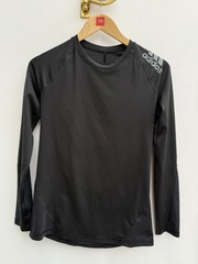 Adidas AlphaSkin Sport Tee Aeroready Long Sleeve Compression Top Black Medium
