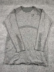 Gymshark Onyx Seamless Long Sleeve Shirt Men’s Small Black Stretch Gym Lifting