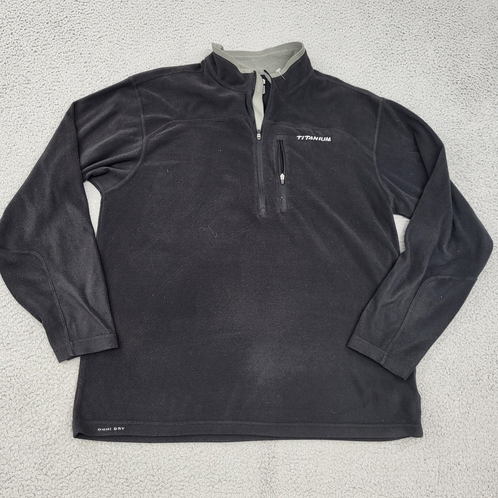 Columbia Titanium 1/4 Zip Pullover Mens Large Performance Embroidery Pocket
