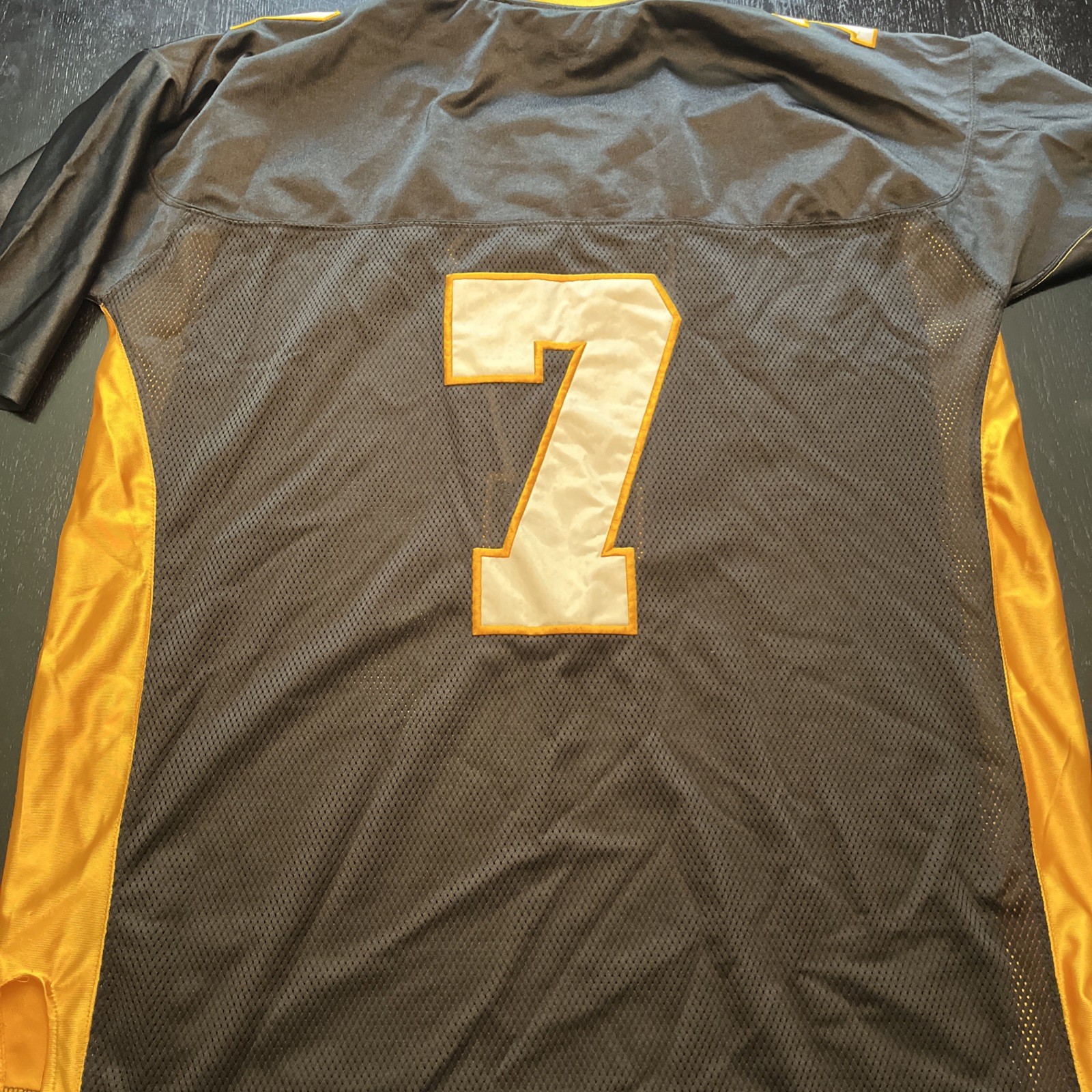 Vintage Steve & Barry's # 7 City Wide Embroidered Football Jersey Men's L Black gallery