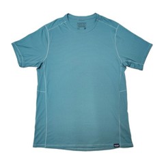 Patagonia T Shirt Mens M Aqua Blue Capilene Cool Lightweight Athletic Hiking Tee