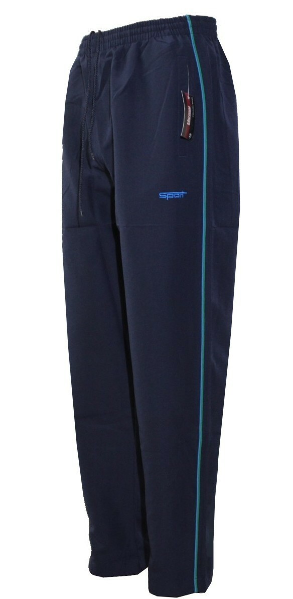 Airy light joggers, sports pants, training pants in cobalt blue & black Qmt4 gallery