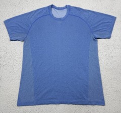 Lululemon Metal Vent Tech Shirt Mens XL Blue Short Sleeve Raglan Athletic Top