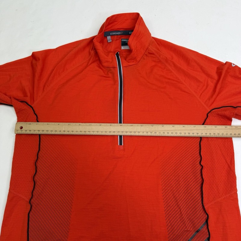 Icebreaker Merino GT 1/2 Zip Base Layer Pullover Men’s Large Stretch Wool - EUC gallery