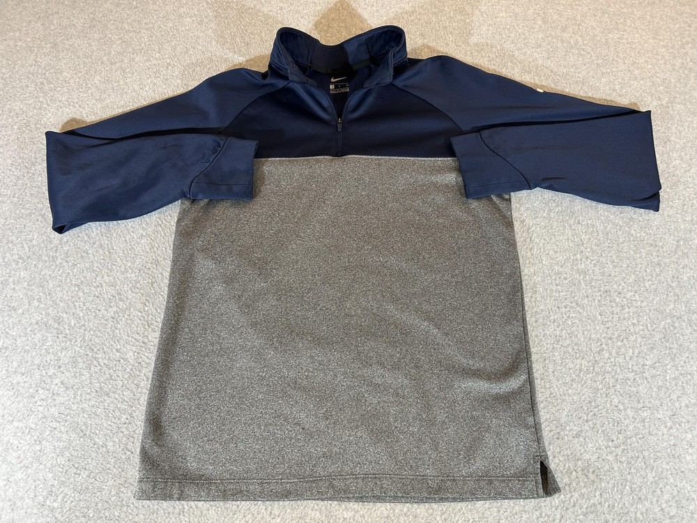 Nike Pullover Men Small 1/4 Zip Long Sleeve Fleece Lined Training Golf Shirt Top