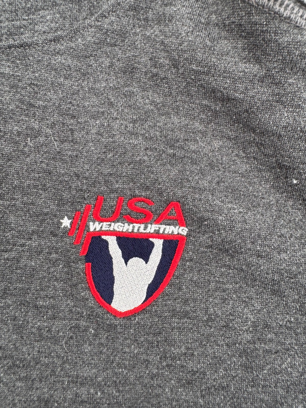 Nike Dri Fit Usa Weightlifting Pullover Sweater 3/4 Quarter Sleeve Mens Size M gallery