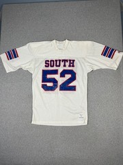 Vintage Champion Football Jersey Mens L White Red Blue Mesh 80s-90s South USA