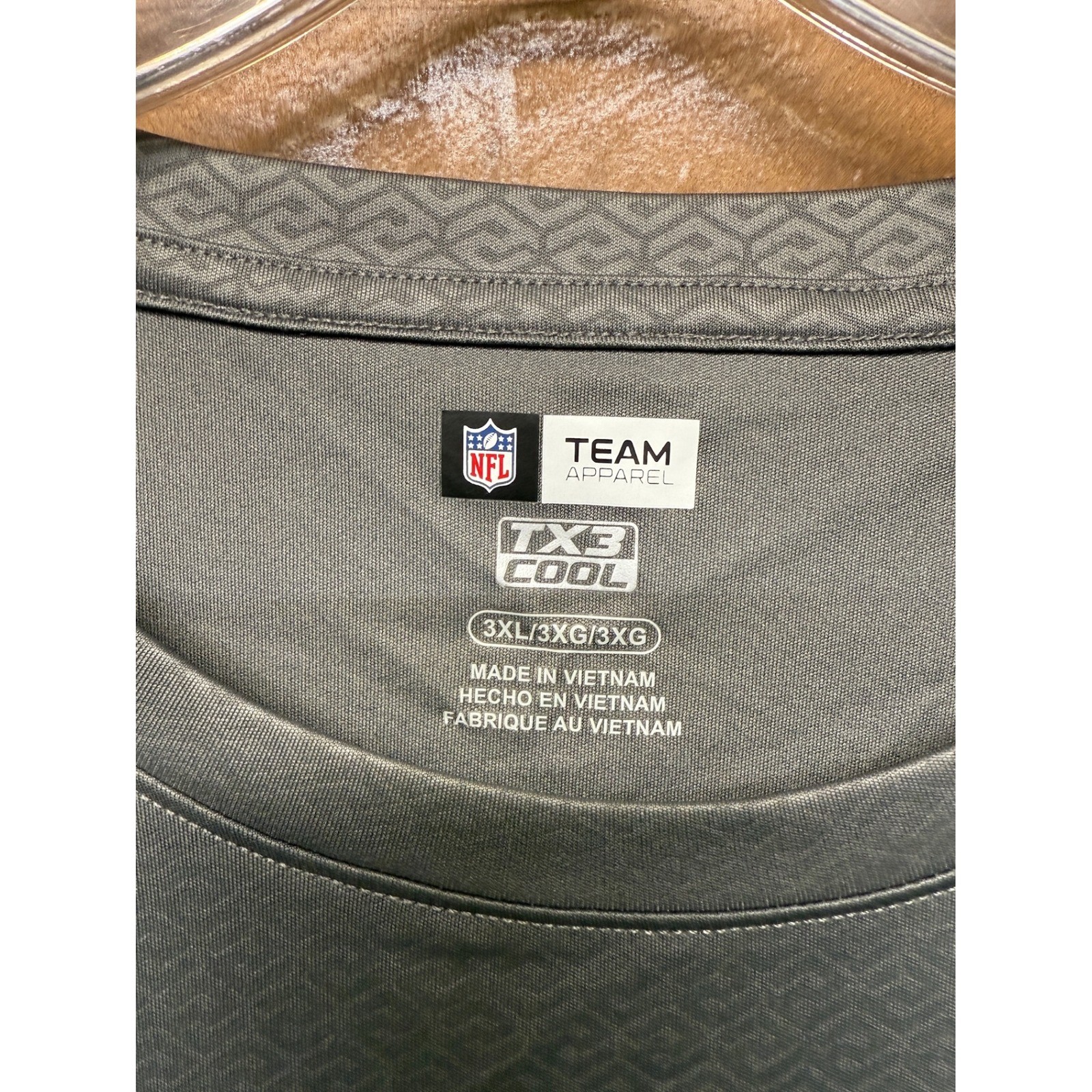 NFL Las Vegas Raiders Team Apparel Mens 3XL Gray "Feel Cool" Performance T-Shirt gallery