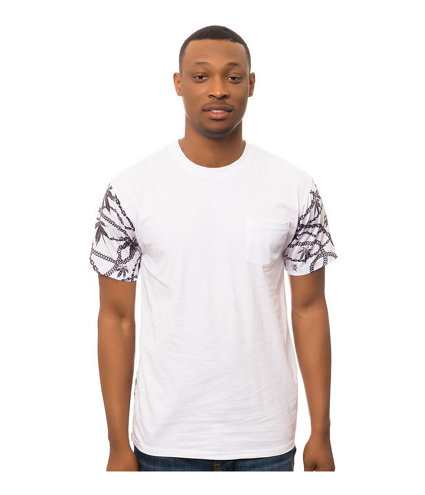 Crooks & Castles Mens The Chainleaf Pocket Graphic T-Shirt, whitemulti, 2XL gallery