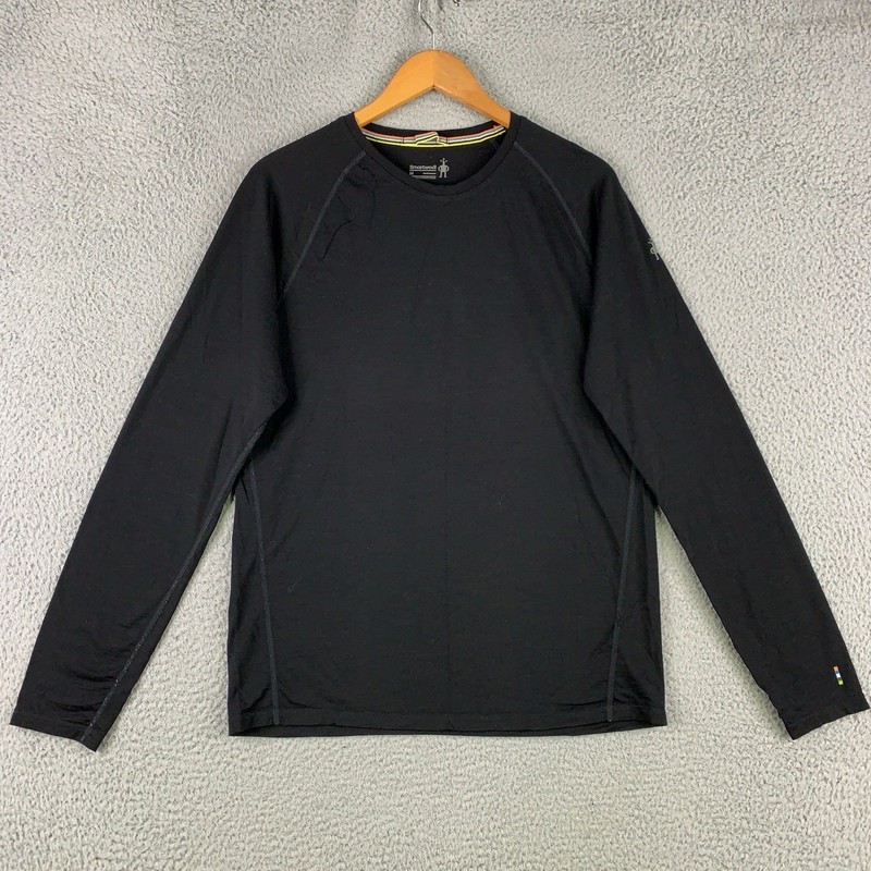 Smartwool Merino 150 Base Layer Top Mens Medium Black Long Sleeve Athletic Shirt gallery