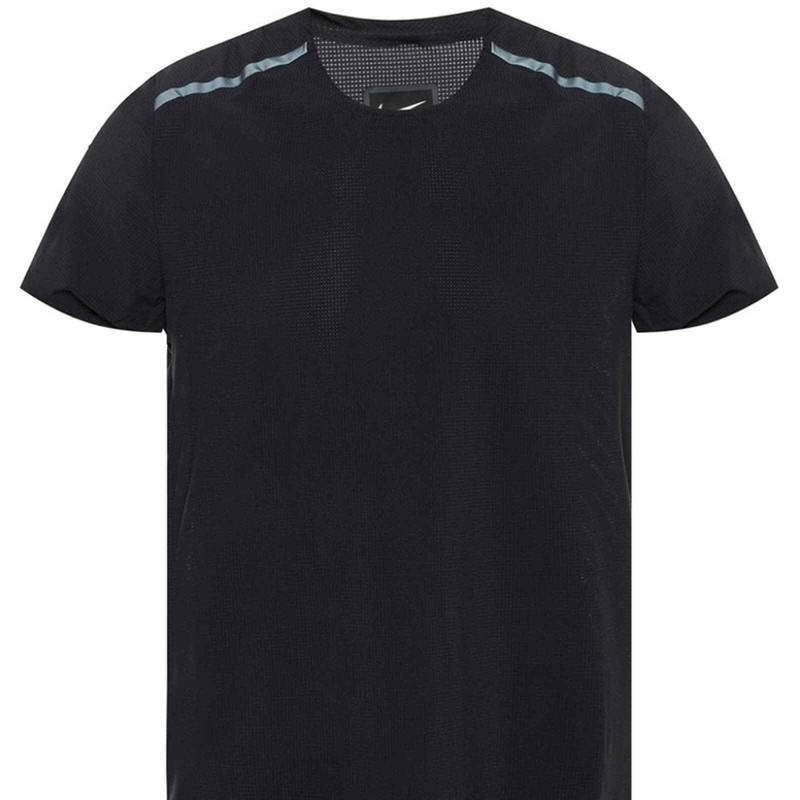 Nike Tech Pack SS Running Top Pocket Tee T Shirt Black Gray Reflective Small gallery