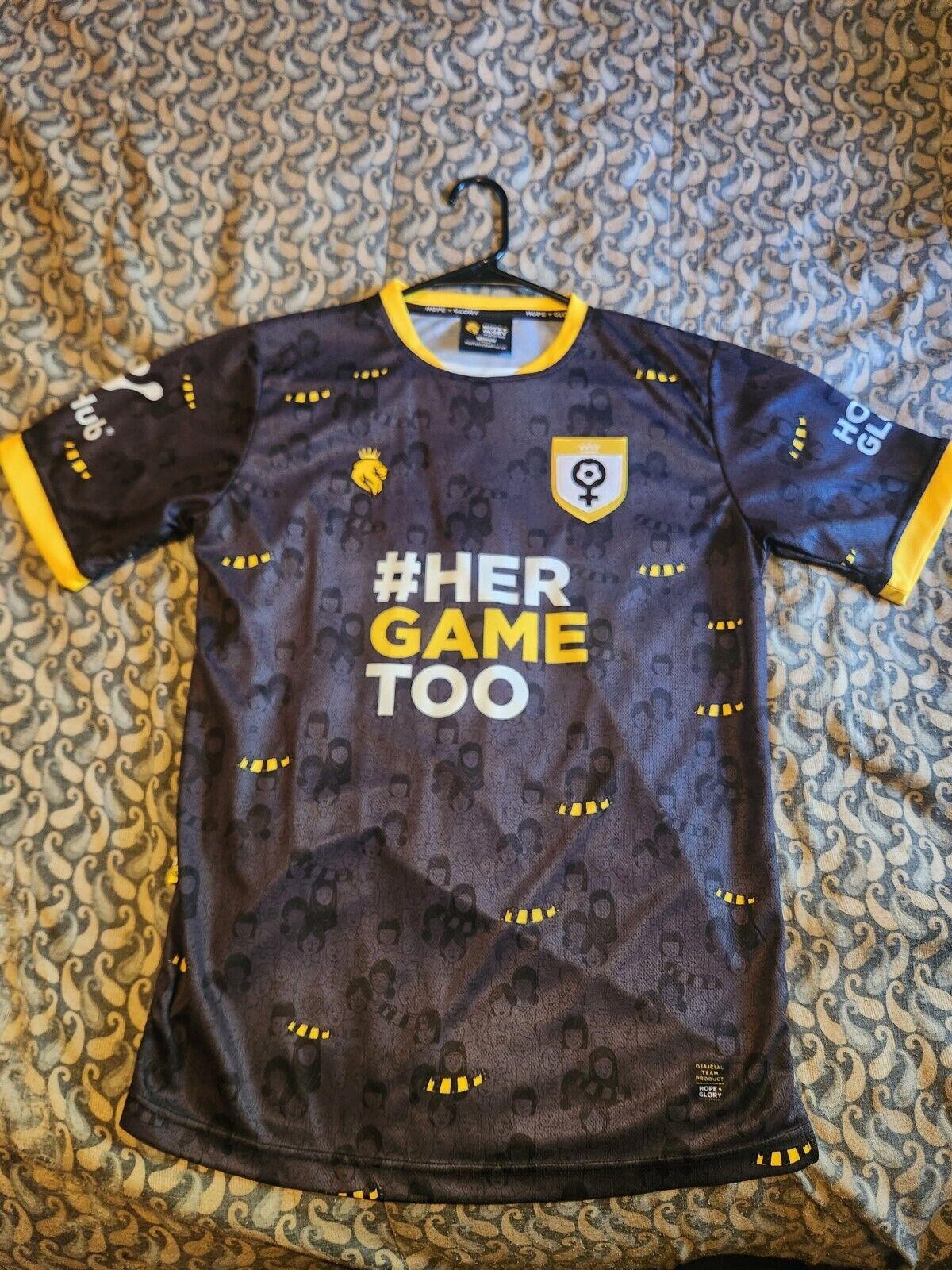 Hope + Glory "Her Game Too" Rare Soccer Jersey Size Men's M gallery