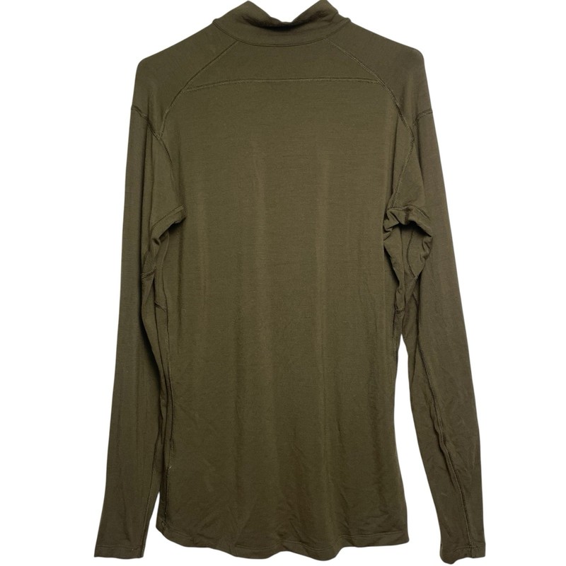 Arc'teryx Pullover Mens Rho 1/4 Zip Base Layer 95% Wool Hiking Hunter Green Sz L gallery