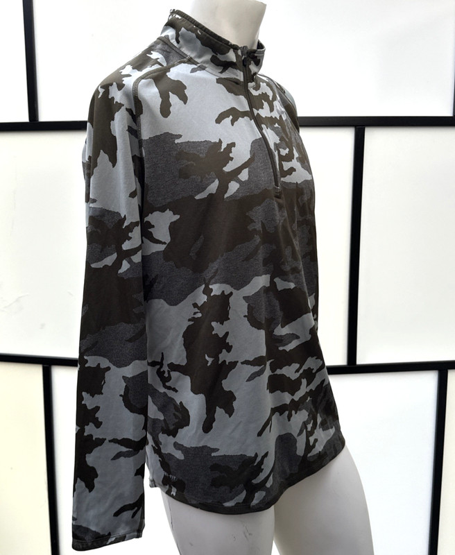 Nike Element Running 1/4 Zip Pullover Mens XL Blue Gray Camouflage 547795-321 gallery