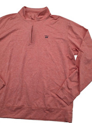 Bald Head Blues Golf 1/4 Zip Long Sleeve Pullover Men Logo Coral Performance – L