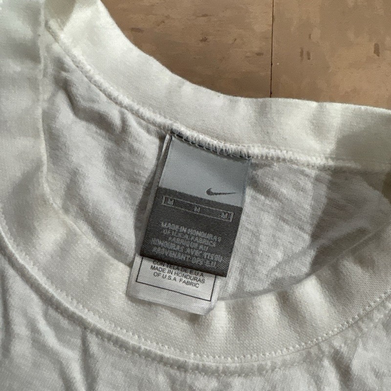 Vintage Nike Sleeveless T-shirt Mens M White Cut Off Swoosh Basketball Essential gallery