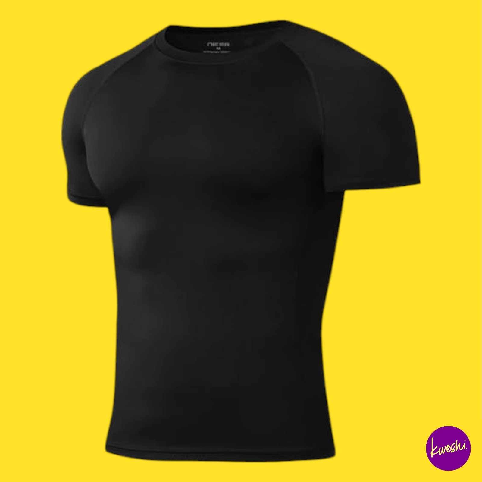 NIKSA Men's Compression T Shirt, Quick Dry Base Layer, Black, UK L | EU L | US L gallery