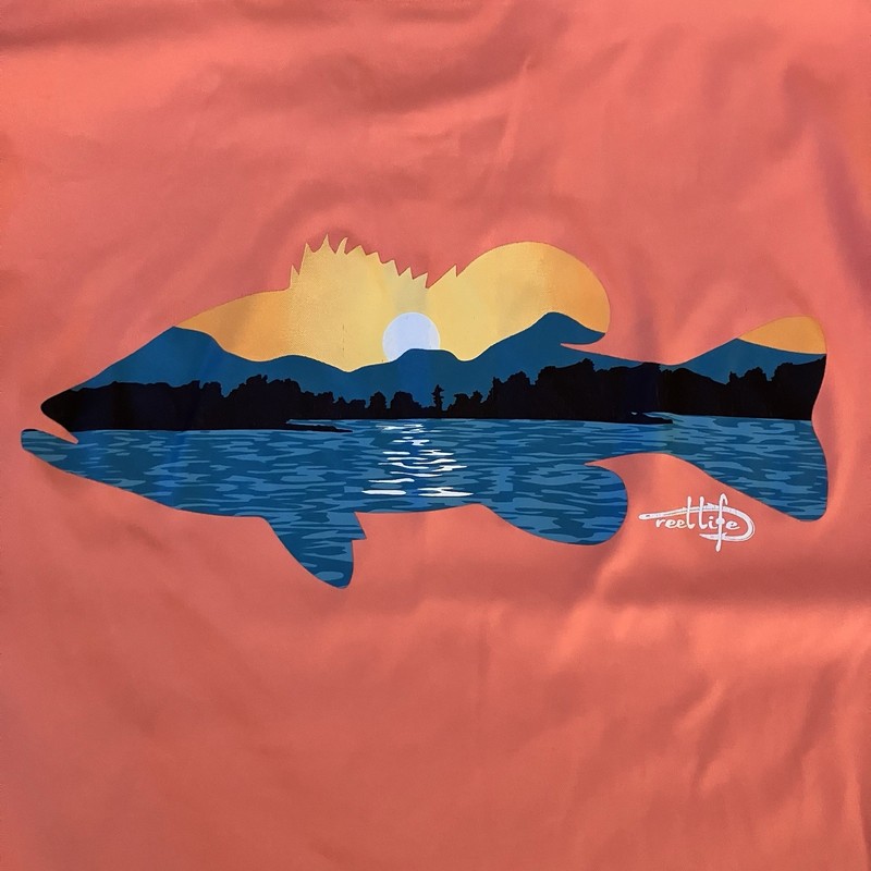 Reel Life Performance Long Sleeve Fishing Shirt Men's Large Orange UV50 Lot Of 2 gallery