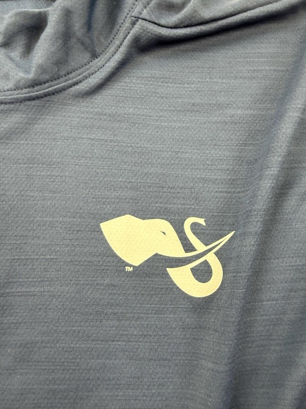 Nike Pullover Mens Large Blue 1/4 Zip Lightweight Elephant Logo Top Athletic gallery