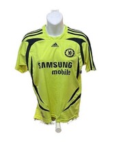Adidas Chelsea FC 2007-2008 Away Soccer Jersey Samsung Mobile Neon Yellow