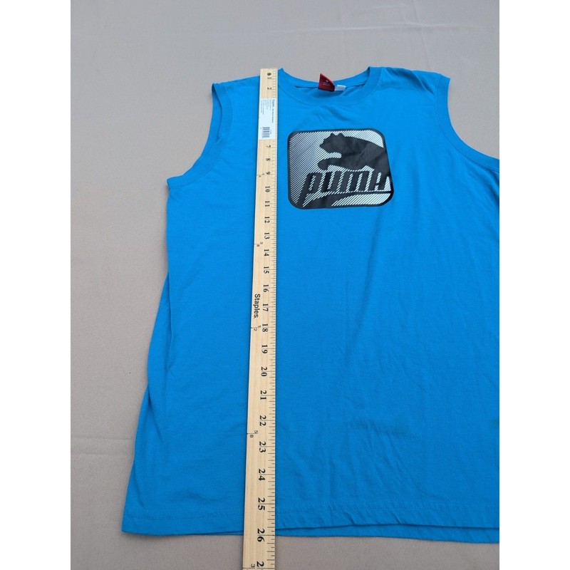 Boys Kids Puma Tank Turquoise Sz XL Summer Blue Teal gallery