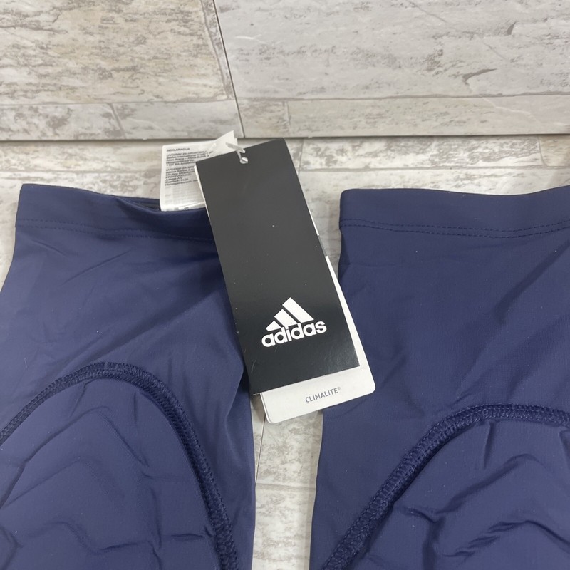 2 - NWT Adidas Techfit Men's Padded Compression Arm Elbow Sleeves Navy Blue LT gallery