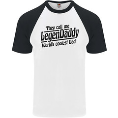 Legendaddy Funny Father’s Day Daddy Mens s/s Baseball T-Shirt